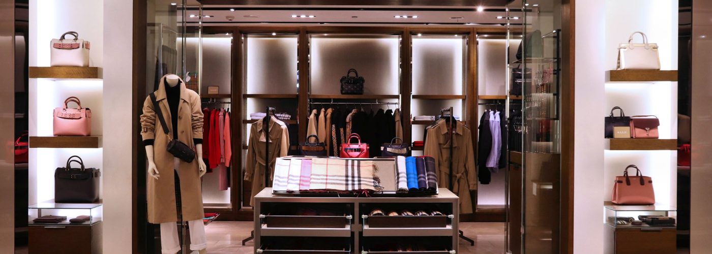 TAIPEI, TAIWAN - DECEMBER 5, 2018: Burberry fashion store at duty free zone at Taoyuan International Airport near Taipei, Taiwan. It is Taiwan's largest and busiest airport.